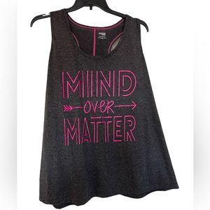 DANSKIN RACER BACK ACTIVEWEAR TOP SIZE 4X MIND OVER MATTER
